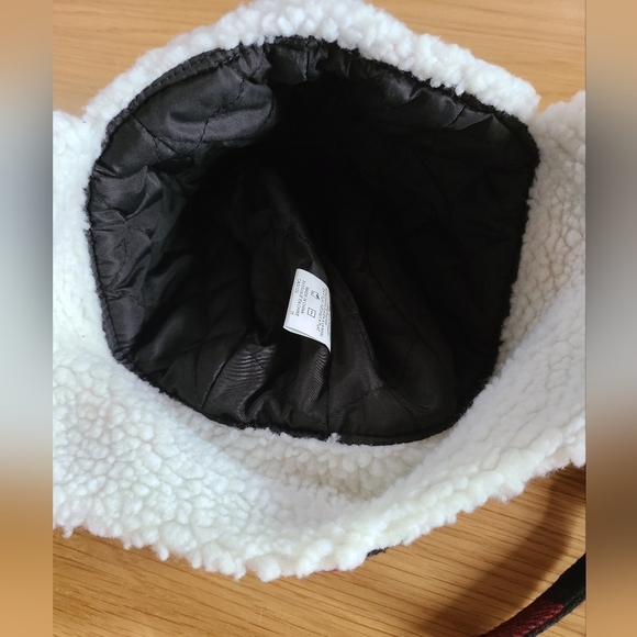 Plummers Arctic Lodge Red Plaid Sherpa Fleece Trapper Hat - Picture 6 of 8